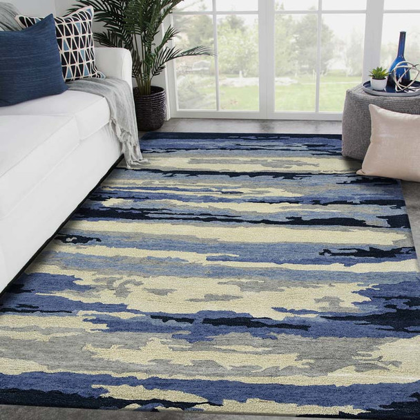 Amer Abstract ABS-7 Gunter Navy Rug