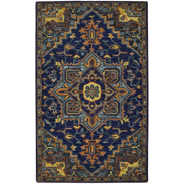 Amer Boho BOH-5 Evreux Blue Orange Rug