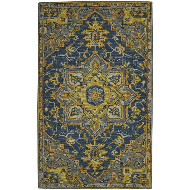 Amer Boho BOH-6 Evreux Blue Yellow Rug