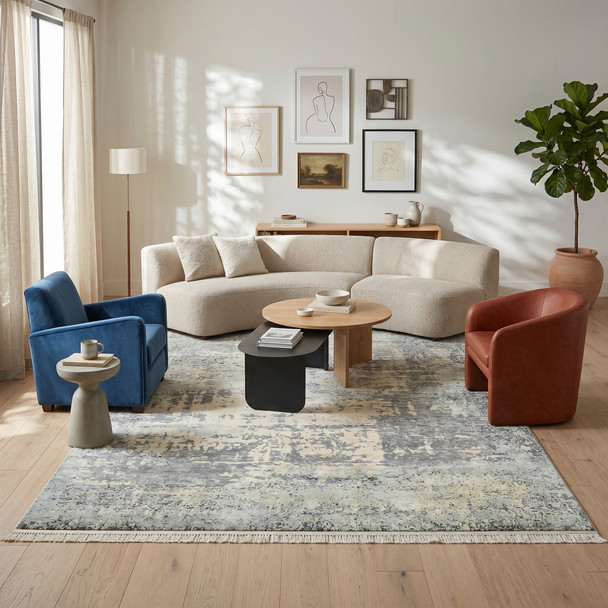 Amer Majestic MAJ-6 Dalya Ivory Blue Rug