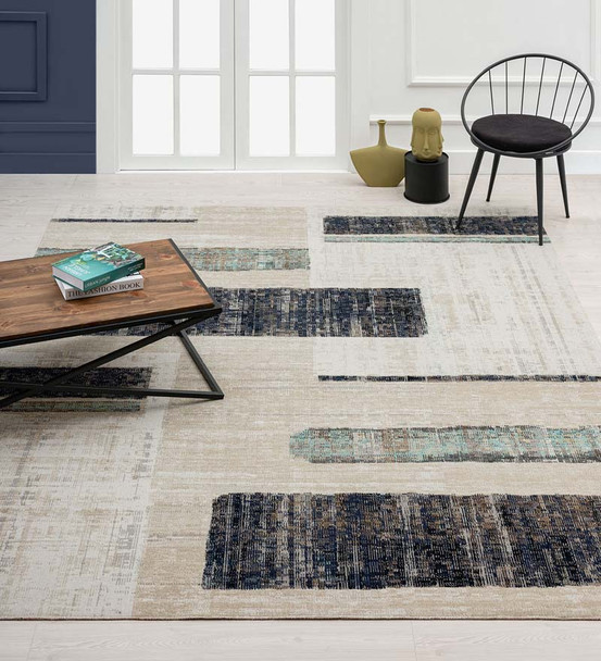 Kalaty 24-Seven TF-972 Art Moderna Indigo Sandstone Rug