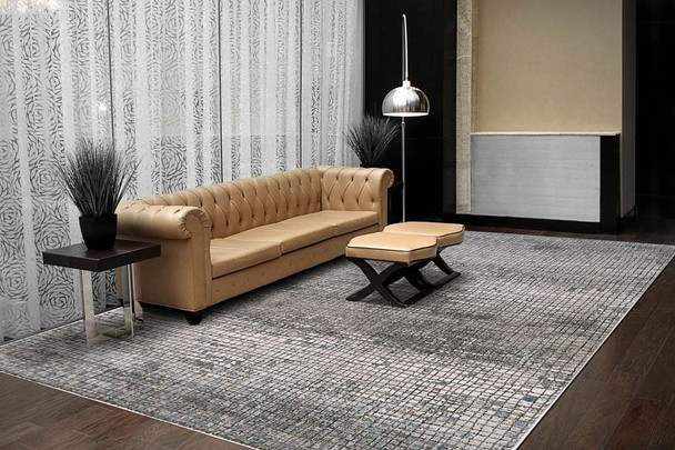 Dynamic Harlow 4808 195 Ivory Grey Blue Rug