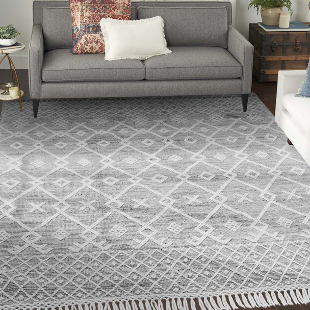 Nourison Nicole Curtis Series 3 SR302 Grey Ivory Rug