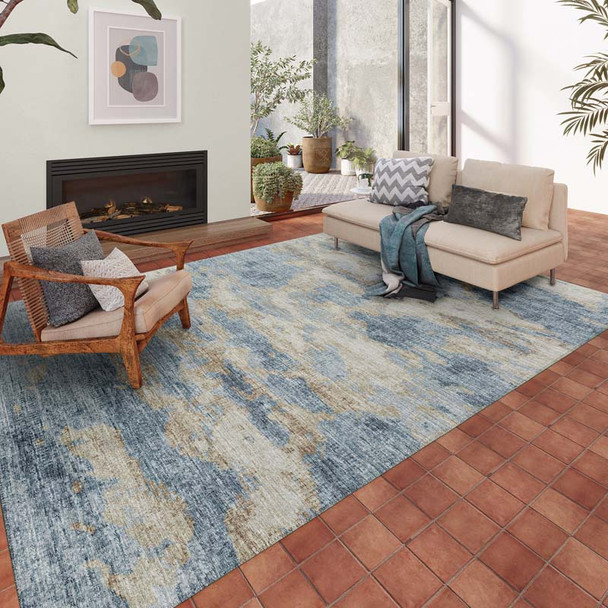 Addison Accord AAC36 Blue Rug