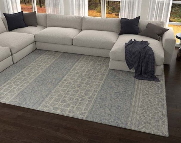 Kas Hudson 2467 Blue Grey Mosaic Rug