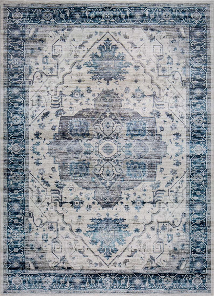 Kas Roxy 2821 Ivory Blue Tabriz Rug