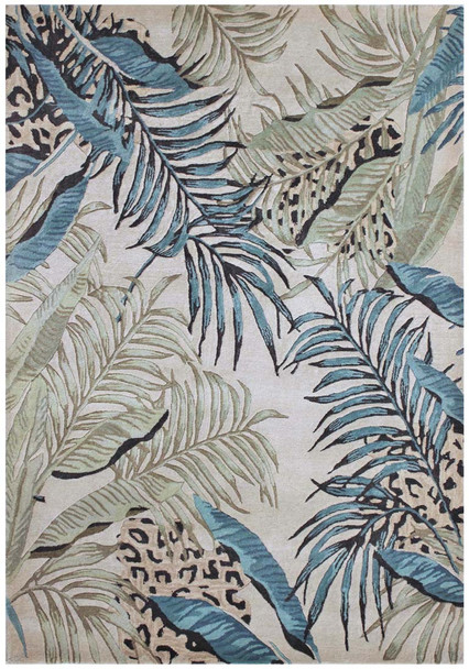 Kas Sparta 3183 Ivory Blue Leopard Rug