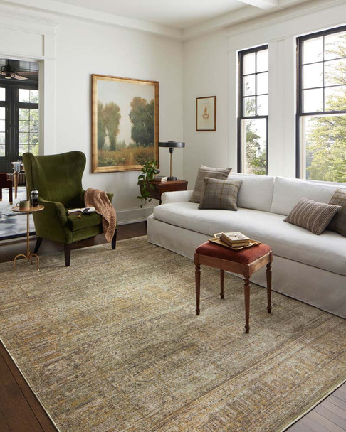 Jean Stoffer x Loloi Bradbury BRU-02 Dove Gold Rug