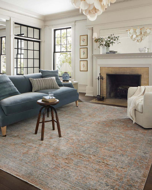 Jean Stoffer x Loloi Katherine KES-02 Terracotta Smoke Rug