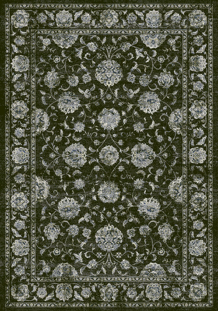 Dynamic Ancient Garden 57126 3636 Charcoal Silver Rug