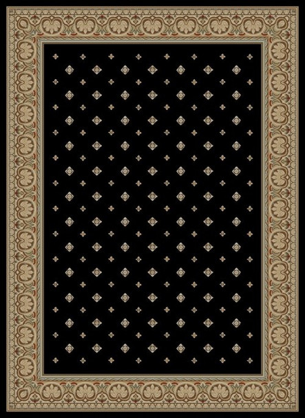 Concord Ankara 6303 Pin Dot Black Area Rug