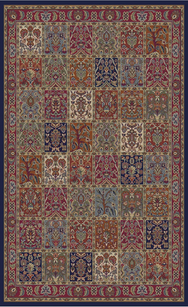 Concord Jewel 4080 Panel Red Area Rug