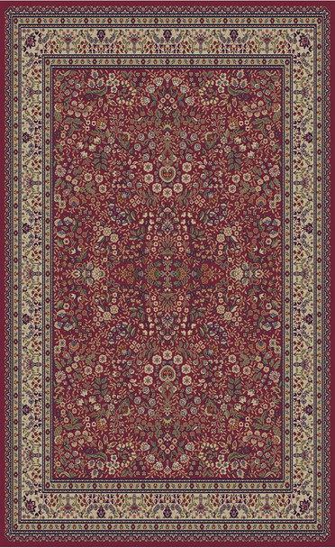 Concord Jewel 4110 Sarouk Red Area Rug
