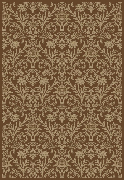 Concord Jewel 4948 Damask Brown Area Rug