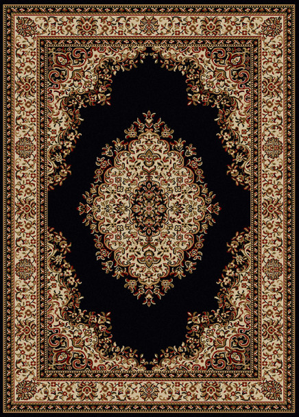 Como 1595 Black Rug by Radici