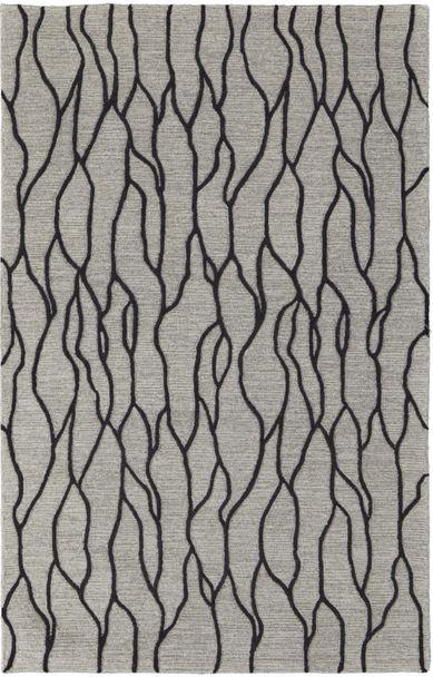 Feizy Enzo 8734F Taupe Black Rug