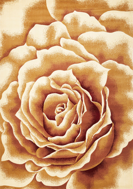 Corinthian 5346 Red Beige Damask Rug by Kas