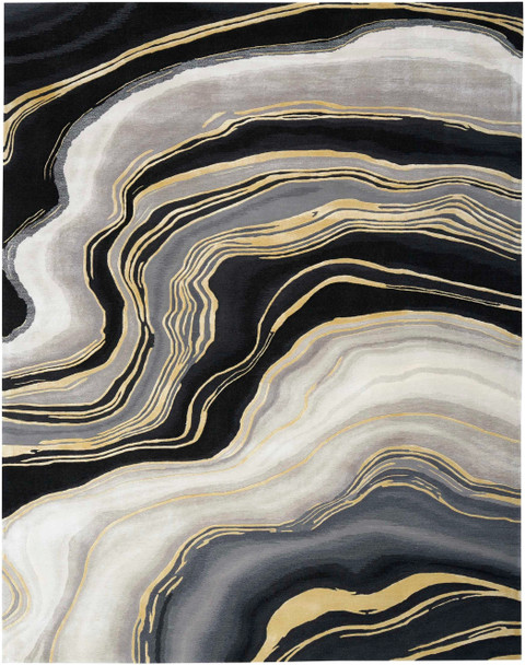 Nourison Prismatic PRS31 Charcoal Gray Rug