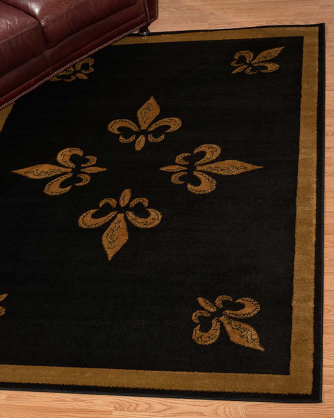 U.W. Affinity 750-00570 Fdl Black Rug