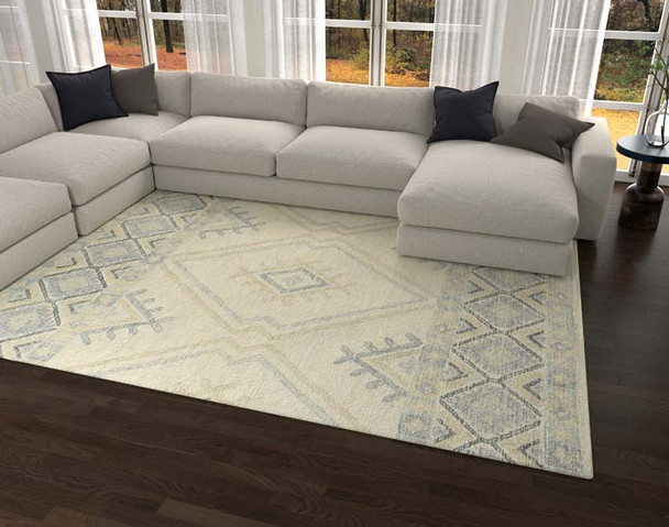 Kas Hudson 2468 Ivory Taupe Southwest Rug