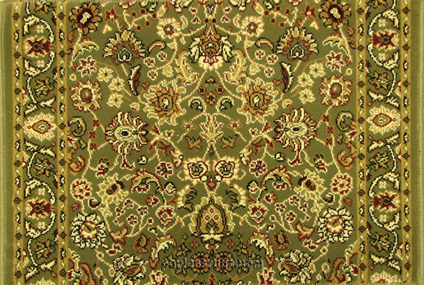 World WO02 Olive Traditional Carpet Stair Runner