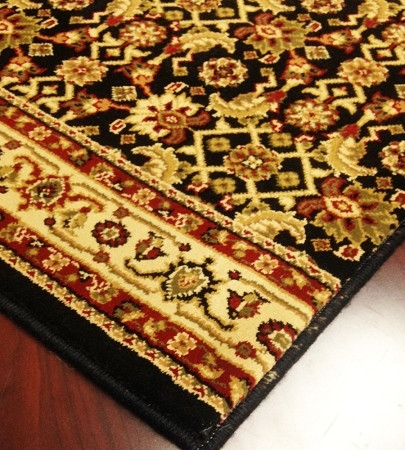 World WO07 Black Traditional Carpet Stair Runner