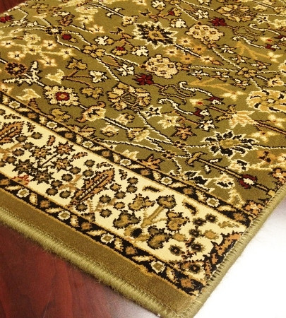 World WO09 Olive Traditional Carpet Stair Runner