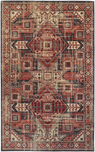 Feizy Nolan 39BZF Red Orange Rug