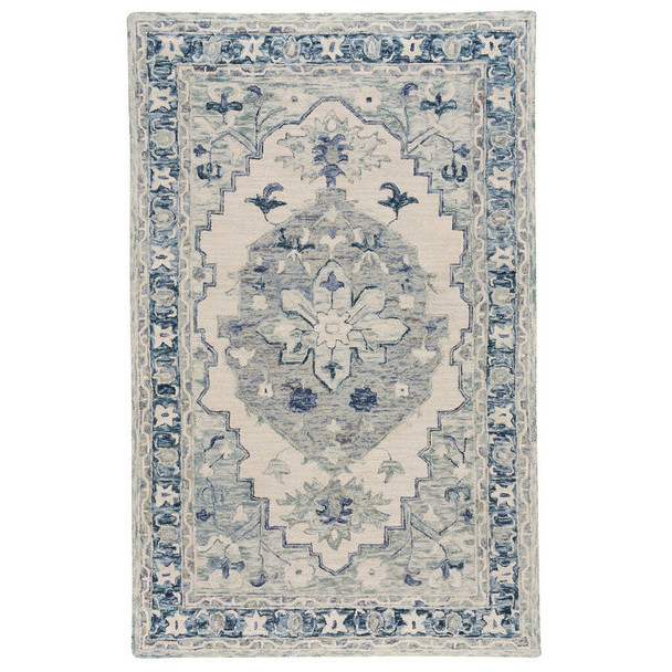 Capel Shakta-Medallion 2547-635 Cream Blue Rug