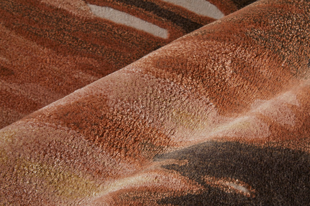 Feizy Anya 8883F Red Brown Orange Area Rug