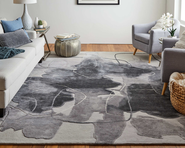 Feizy Anya 8885F Ivory Gray Taupe Area Rug