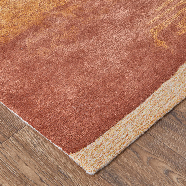 Feizy Anya 8921F Red Orange Ivory Area Rug