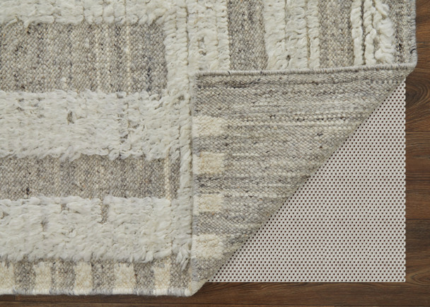 Feizy Ashby 8909F Gray Ivory Area Rug
