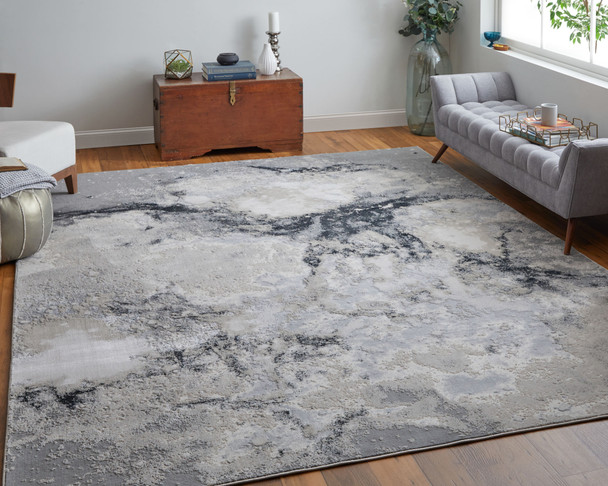 Feizy Astra 39L3F Gray Ivory Area Rug