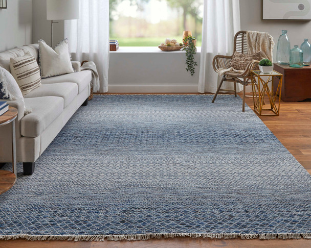 Feizy Branson 69BQF Blue Ivory Area Rug