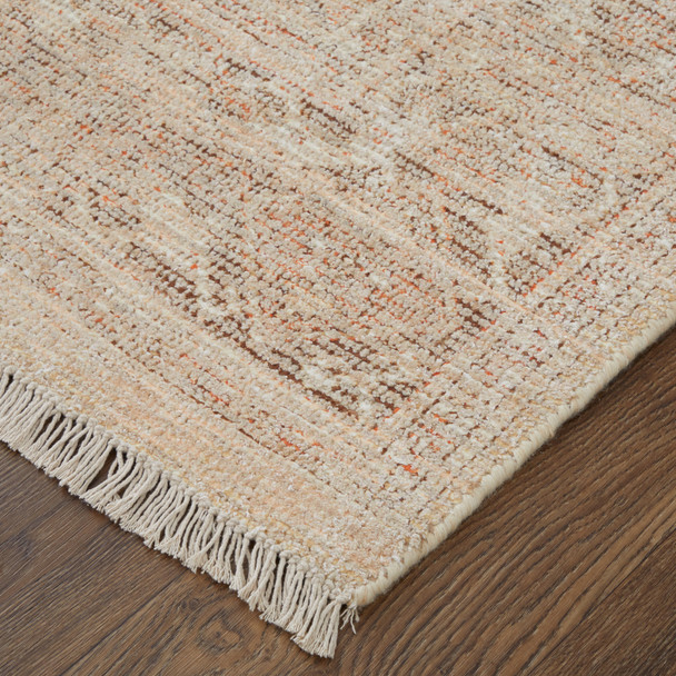 Feizy Caldwell 8977F Orange Tan Ivory Area Rug