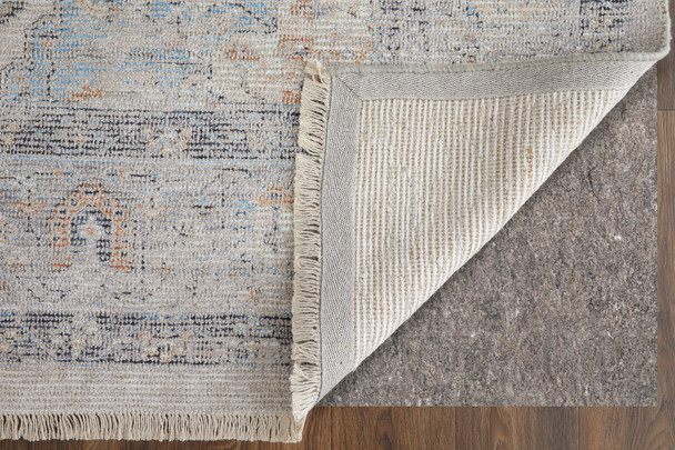 Feizy Caldwell 8980F Ivory Blue Orange Area Rug