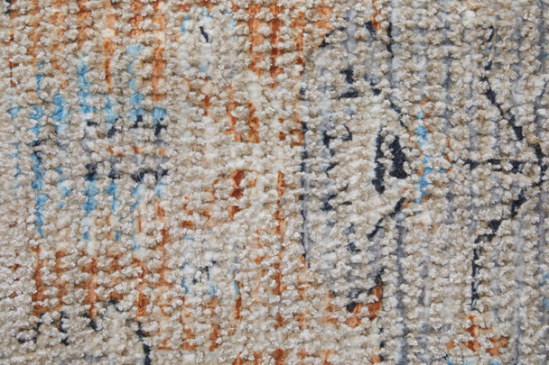 Feizy Caldwell 8980F Ivory Blue Orange Area Rug