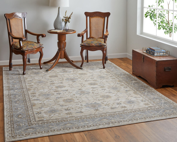 Feizy Celene 39KVF Tan Ivory Gray Area Rug