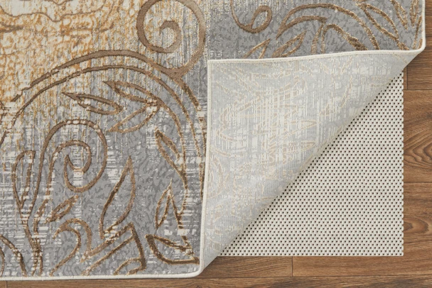 Feizy Celene 39L1F Silver Tan Gray Area Rug