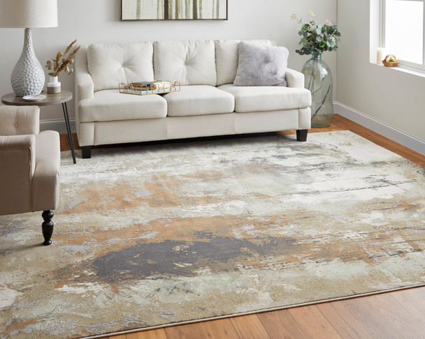 Feizy Clio 39K1F Orange Purple Green Area Rug