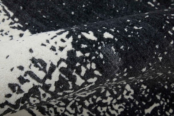 Feizy Coda 8927F Black White Area Rug