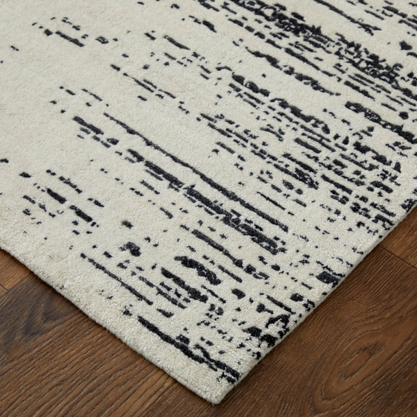 Feizy Coda 8928F Black White Area Rug