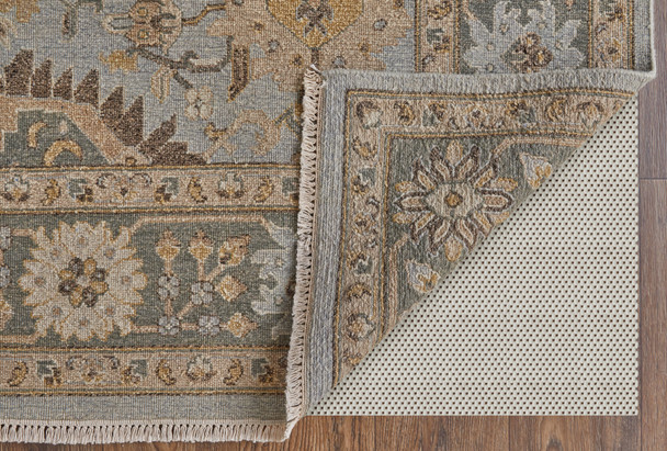 Feizy Corbitt 0612F Blue Gold Gray Area Rug