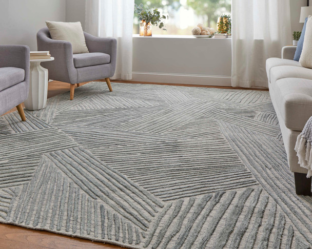 Feizy Elias 69FYF Green Ivory Tan Area Rug