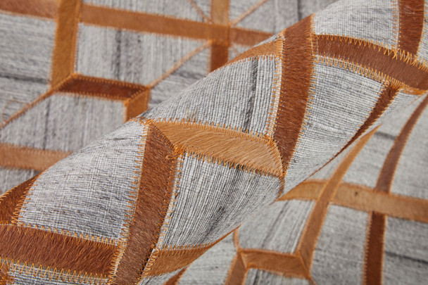 Feizy Fannin 0756F Tan Brown Gray Area Rug