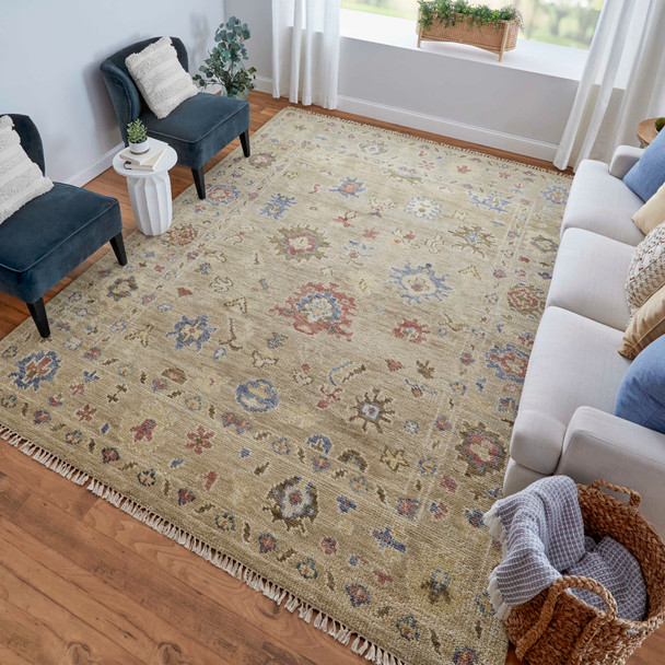 Feizy Fillmore 69CJF Brown Tan Blue Area Rug