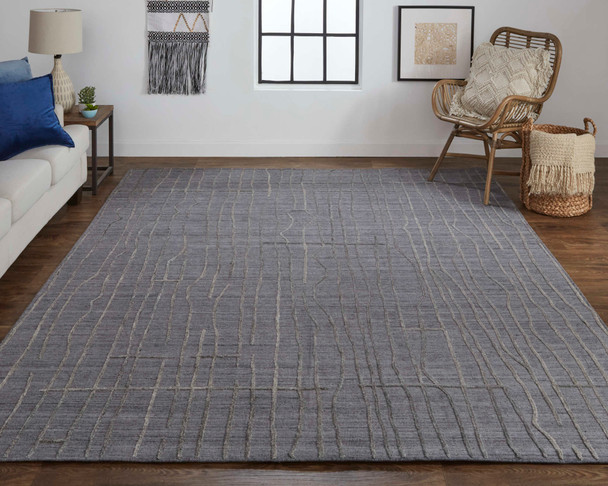 Feizy Haverhill T8000 Gray Silver Area Rug