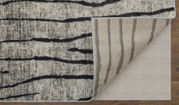 Feizy Kano 39LIF Gray Black Taupe Area Rug