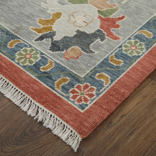 Feizy Karina 69G4F Red Gray Ivory Area Rug
